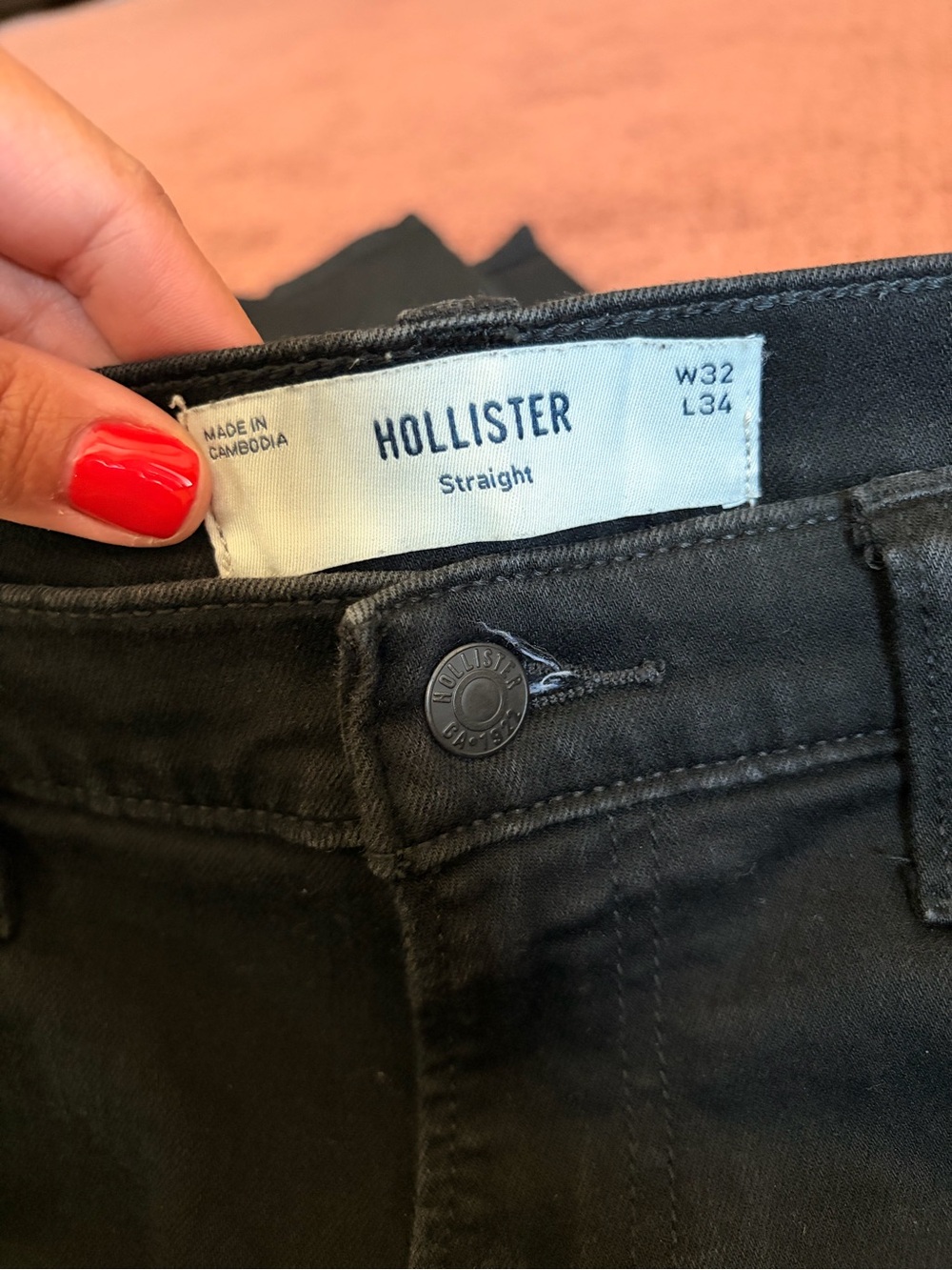 Hollister Black Straight Jeans